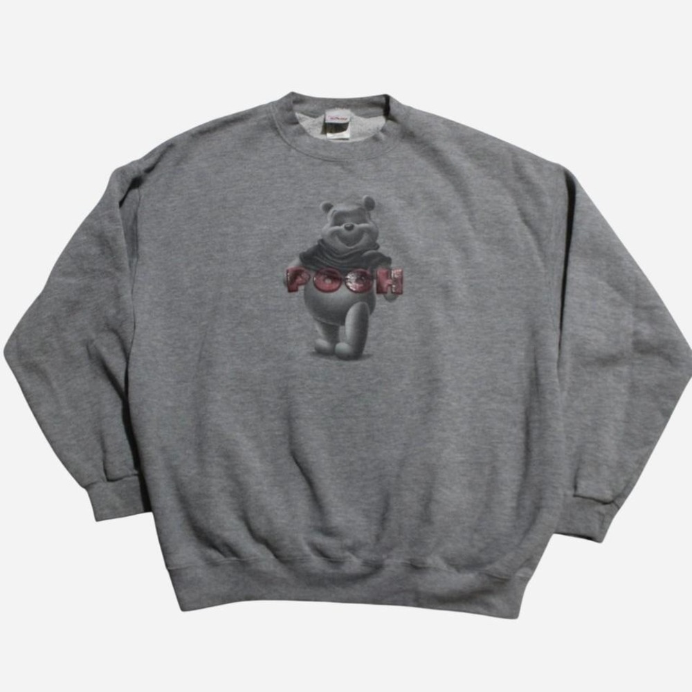 Mens Vintage Y2K Winnie the Pooh Graphic Crewneck Sweatshirt - Picture 2 of 6